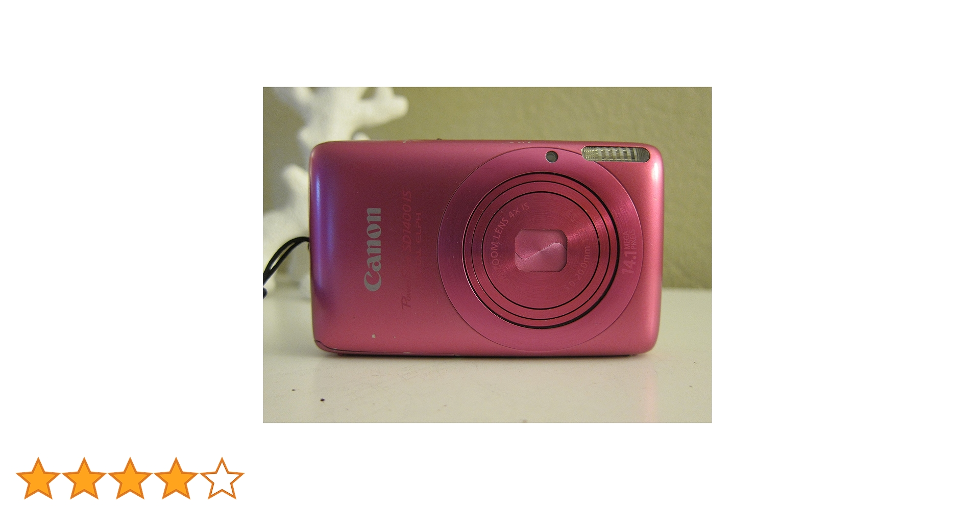 ✨ピンク✨希少✨Powershot SD1400 IS IXY 400F Canon PowerShot SD1400IS 14.1 MP Digital Camera with 4x Wide Angle